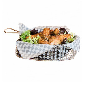 Serving Mini Fryer Container Steel 23x13x6cm (6 Units)