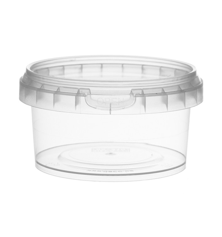 Plastic Deli Container with Plastic Lid PP Tamper-Evident 210 ml Ø9,5 (13 Units) Plastic Deli Container with Plastic Lid PP Tamper-Evident 210 ml Ø9,5 (13 Units)
