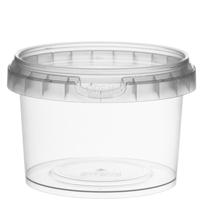 Plastic Deli Container with Plastic Lid PP Tamper-Evident 280 ml Ø9,5 (25 Units) Plastic Deli Container with Plastic Lid PP Tamper-Evident 280 ml Ø9,5 (25 Units)