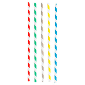 Paper Straw Flexible Pack Ø0,6cm 23cm (250 Units)