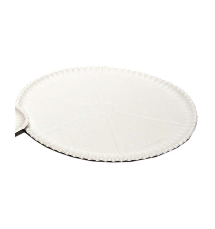 Paper Pizza Plate White Ø33cm (50 Units) 