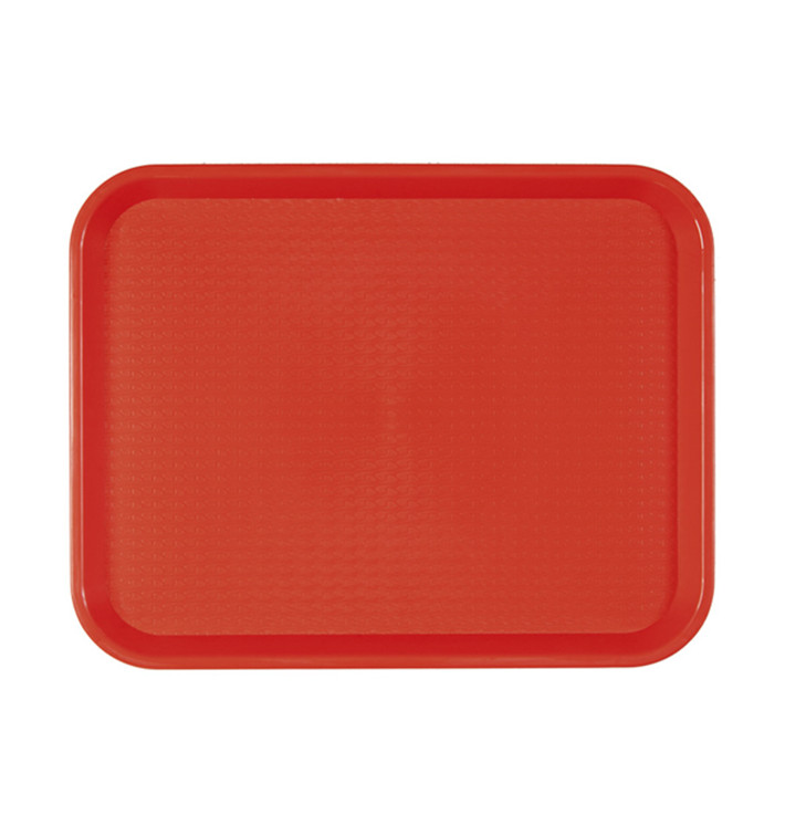 Plastic Tray Fast Food Red 35,5x45,3cm (1 Unit) Plastic Tray Fast Food Red 35,5x45,3cm (1 Unit)