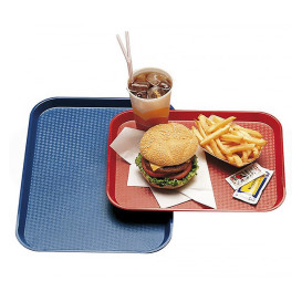 Plastic Tray Fast Food Red 35,5x45,3cm (1 Unit) 
