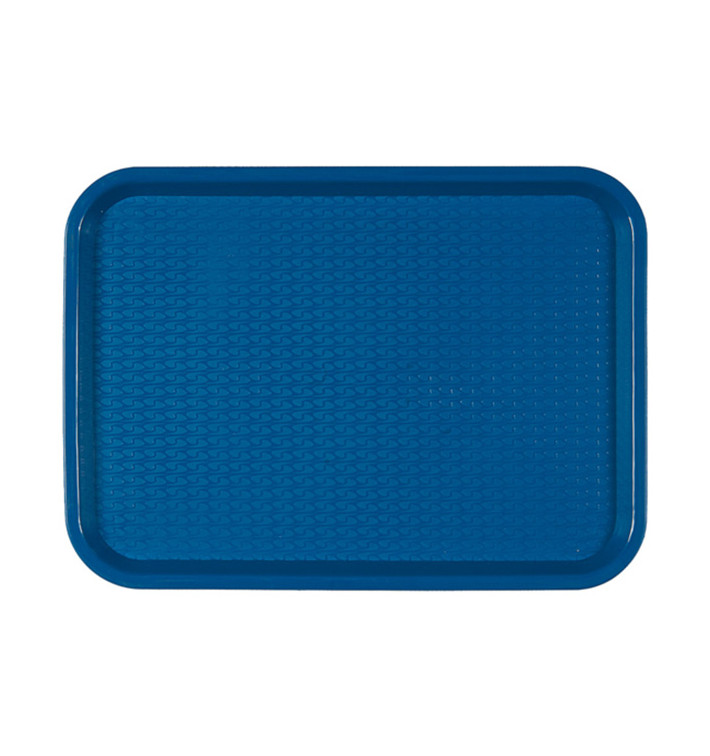 Plastic Tray Fast Food Blue 27,5x35,5cm (1 Unit) Plastic Tray Fast Food Blue 27,5x35,5cm (1 Unit)