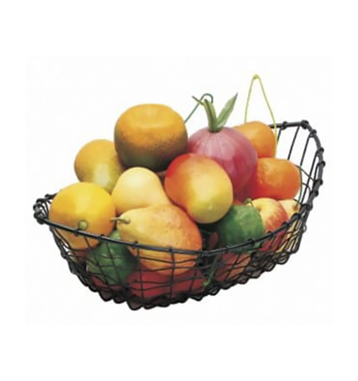 Serving Basket Containers Boat Shape Black 38x24x8cm (1 Unit) Serving Basket Containers Boat Shape Black 38x24x8cm (1 Unit)