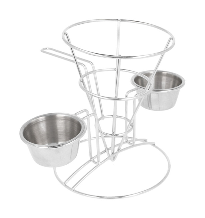 Display Basket Containers Steel 2 Cups Ø10,8x15,2cm (12 Units) Display Basket Containers Steel 2 Cups Ø10,8x15,2cm (12 Units)