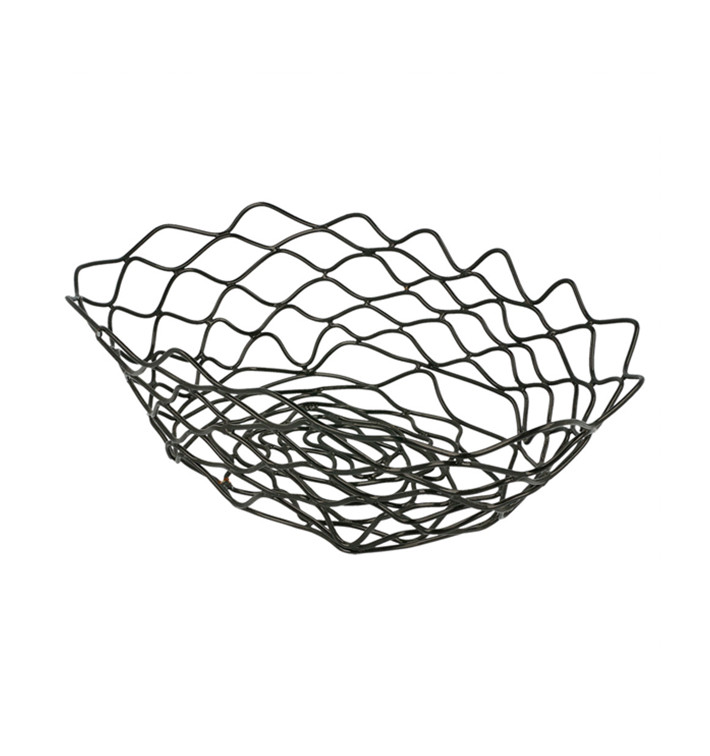 Basket Containers Steel Oval Shape Black 24x15,2x7cm (1 Unit) Basket Containers Steel Oval Shape Black 24x15,2x7cm (1 Unit)