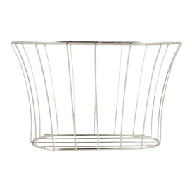 Basket Containers Steel Oval Shape Silver 21x12,7x12,7 (12 Units)