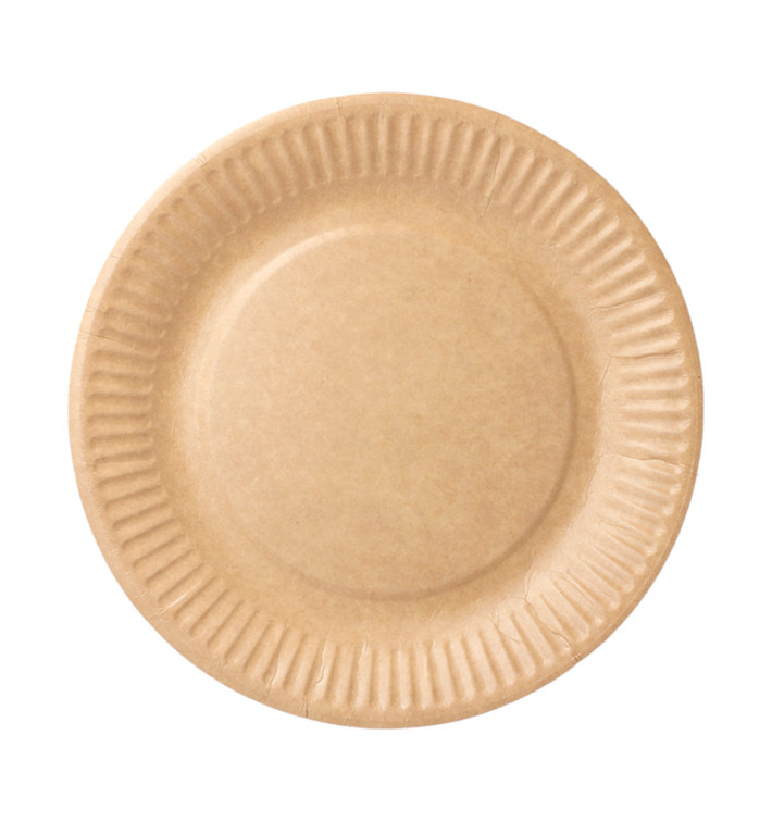 Paper Plate Biocoated Natural Relief 18 cm (20 Units) Paper Plate Biocoated Natural Relief 18 cm (20 Units)