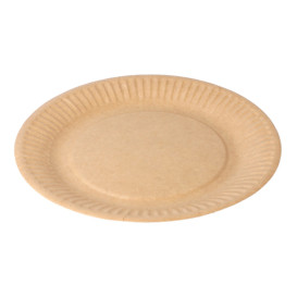 Paper Plate Biocoated Natural Relief 18 cm (20 Units) 