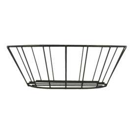 Basket Containers Steel Oval Shape Black 21,6x14x7,6cm (1 Unit) 