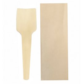 Wooden Ice Cream Spoon Wrapped 9,5cm (1.000 Units)