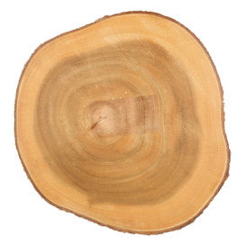 Wooden Serving Platter Round shape Ø23x3,5cm (6 Units)