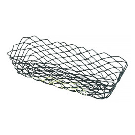 Basket Food Containers Steel Rectangular Shape Black 27,5x14,2x8,5cm (6 Units)