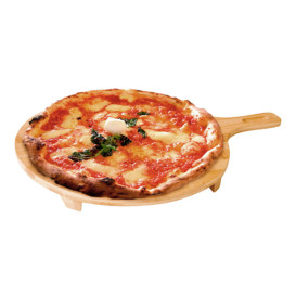 Bamboo Serving Platter with Handle Round shape Ø29x2,5cm (1 Unit) 