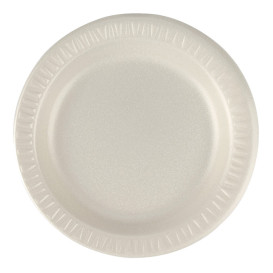 Foam Plate "Quiet Classic" Laminated Honey Ø18 cm (125 Units)  