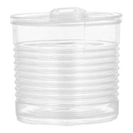 Tasting Plastic Tin Can PS Clear 60ml Ø5,1x4,8cm (25 Units) 