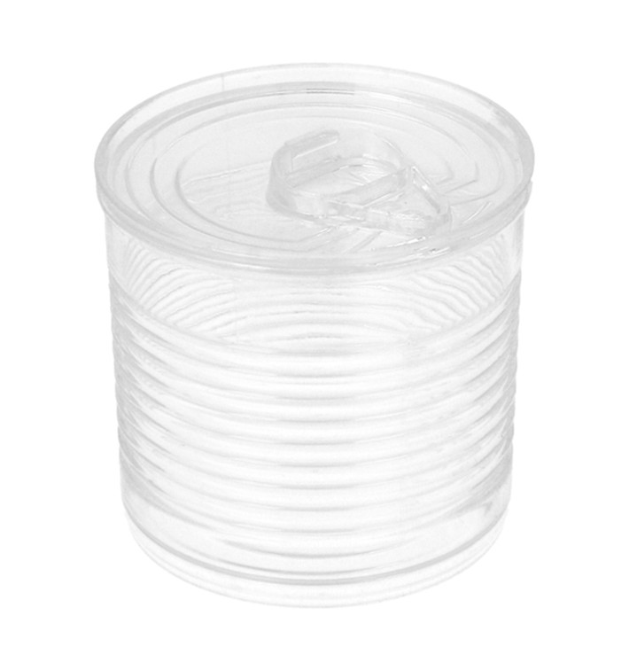 Tasting Plastic Tin Can PS Clear 60ml Ø5,1x4,8cm (200 Units) Tasting Plastic Tin Can PS Clear 60ml Ø5,1x4,8cm (200 Units)