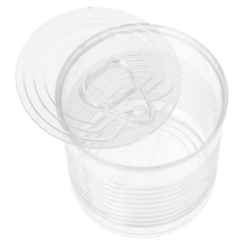 Tasting Plastic Tin Can PS Clear 110ml Ø6x5,7cm (25 Units) 