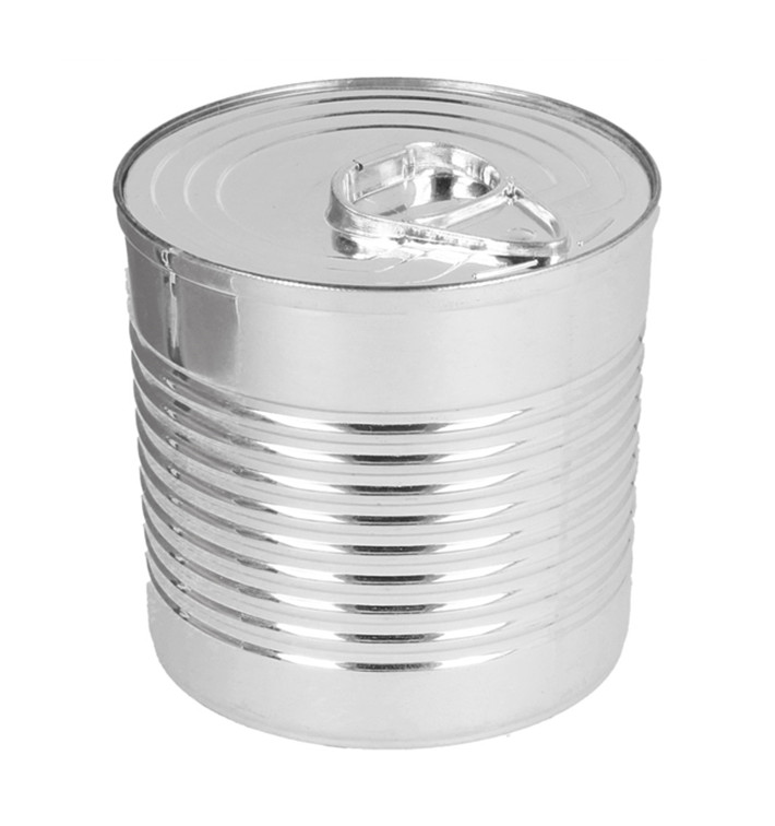 Tasting Plastic Tin Can PS Silver 220ml Ø7,4x7,3cm (20 Units) Tasting Plastic Tin Can PS Silver 220ml Ø7,4x7,3cm (20 Units)