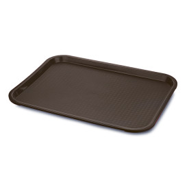 Plastic Tray Fast Food Chocolate 30,4x41,4cm (1 Unit) 