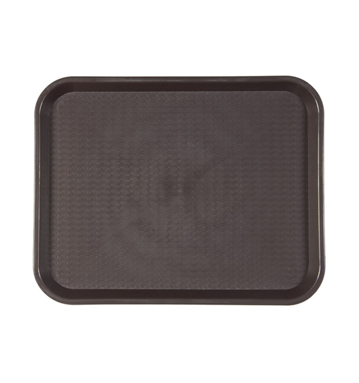 Plastic Tray Fast Food Chocolate 35,5x45,3cm (1 Unit) 