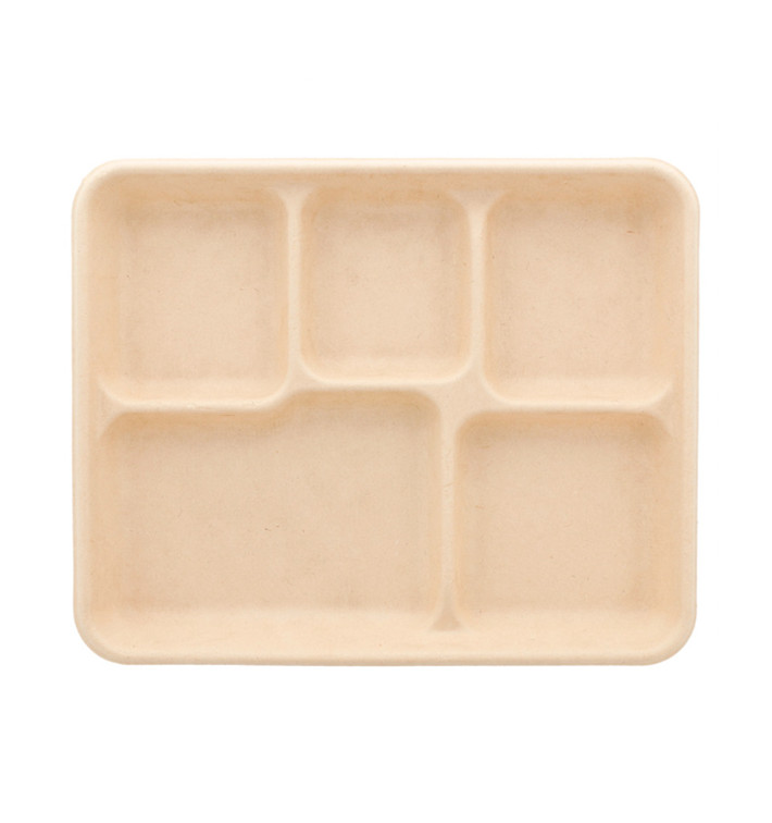 Sugarcane Tray 5C Natural 26,5x215x2cm (50 Units) Sugarcane Tray 5C Natural 26,5x215x2cm (50 Units)