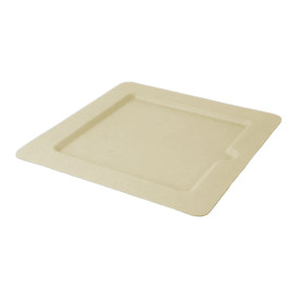 Sugarcane Plate Notched Natural 20 cm (50 Units) 