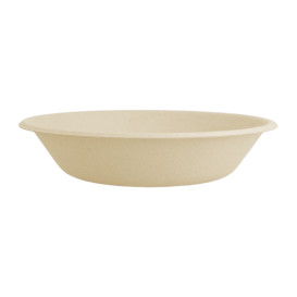 Sugarcane Plate Deep Natural Ø16 cm (50 Units) 