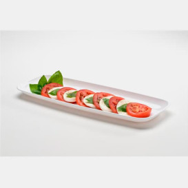 Plastic Tasting Tray PS White 6x19 cm (20 Units) 