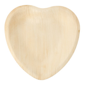 Palm Leaf Plate "Heart" Shape 16,5x16,5x2,5cm (25 Units)