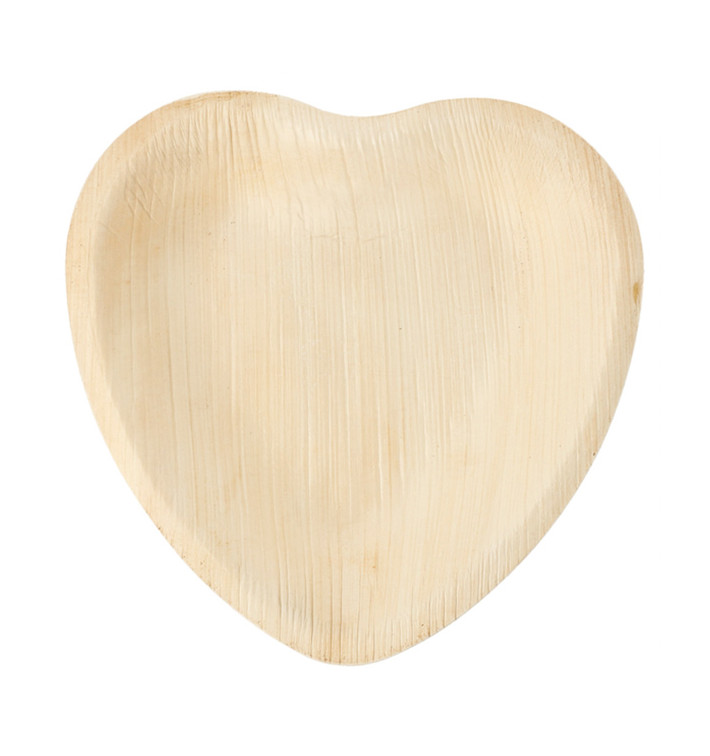Palm Leaf Plate "Heart" Shape 16,5x16,5x2,5cm (25 Units) Palm Leaf Plate "Heart" Shape 16,5x16,5x2,5cm (25 Units)