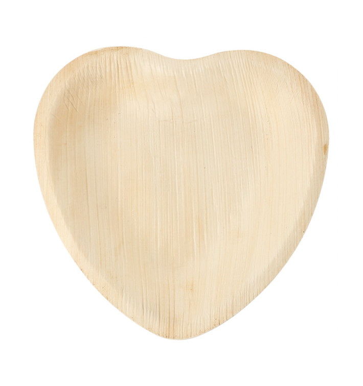 Palm Leaf Plate "Heart" Shape 16,5x16,5x2,5cm (25 Units) 