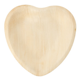 Palm Leaf Plate "Heart" Shape 16,5x16,5x2,5cm (200 Units)