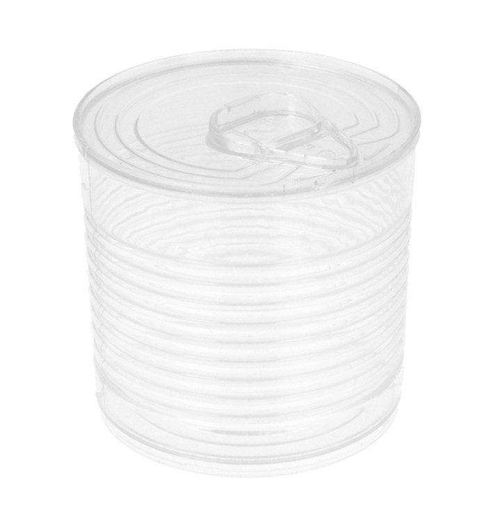 Tasting Plastic Tin Can PS Clear 220ml Ø7,4x7cm (20 Units) Tasting Plastic Tin Can PS Clear 220ml Ø7,4x7cm (20 Units)