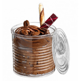Tasting Plastic Tin Can PS Clear 220ml Ø7,4x7cm (20 Units) 