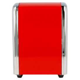 Napkin Steel Dispenser "Miniservis" Red 10,5x9,7x14cm  (1 Unit)