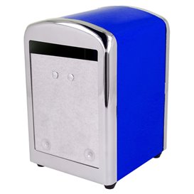 Napkin Steel Dispenser "Miniservis" Blue 10,5x9,7x14cm (12 Units)