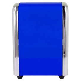 Napkin Steel Dispenser "Miniservis" Blue 10,5x9,7x14cm (12 Units)