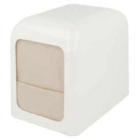 Napkin Plastic Dispenser "Miniservis" White 15x10x12,5cm (12 Units)