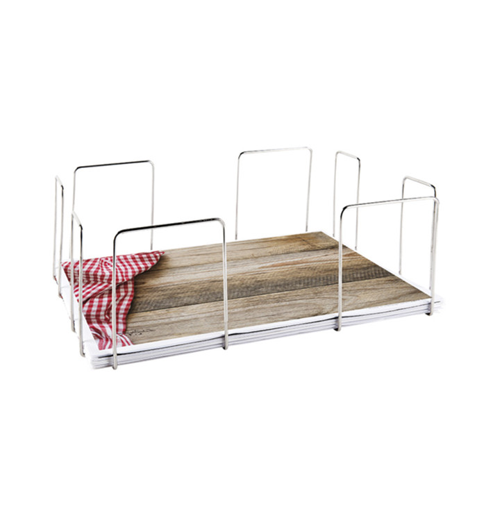Wire Placemat Holder Silver 33,5x45,5x15cm (1 Unit) Wire Placemat Holder Silver 33,5x45,5x15cm (1 Unit)