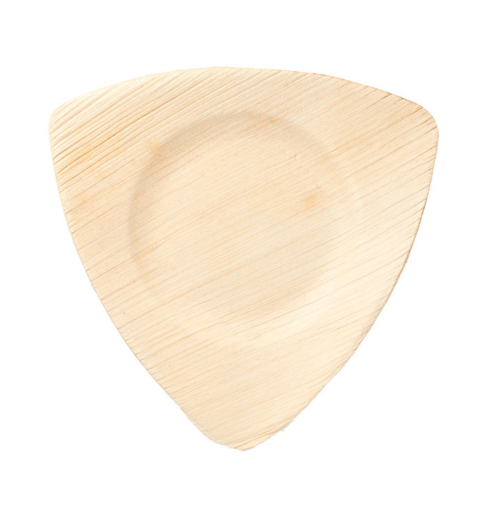 Palm Leaf Plate Triangular Shape 15x13x1cm (25 Units) 