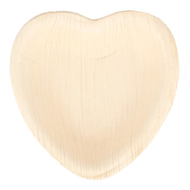 Palm Leaf Plate Heart Shape 10x10x1,5cm (25 Units) 