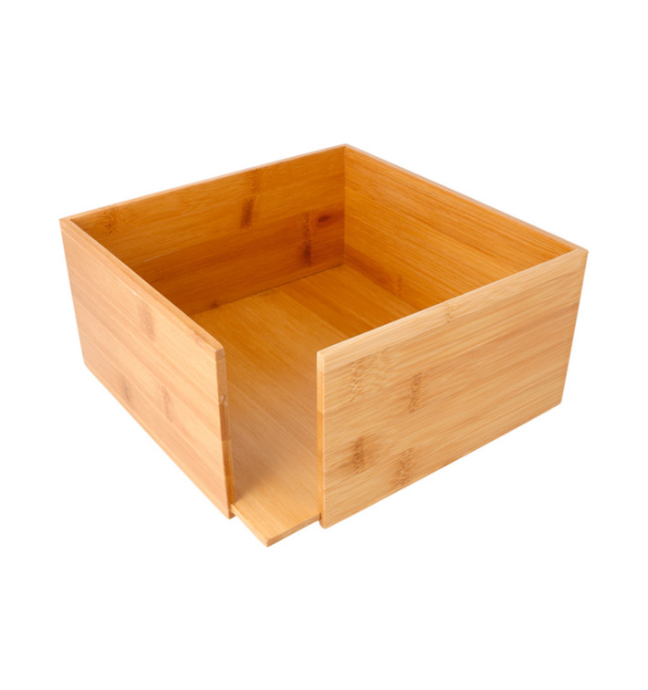 Bamboo Napkin Holder 21x21x10cm (1 Unit) Bamboo Napkin Holder 21x21x10cm (1 Unit)