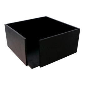 Black Bamboo Napkin Holder 21x21x10cm (12 Units)