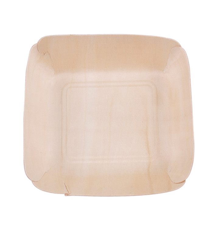 Wooden Plate Rectangular 13x12x3 cm (50 Units) Wooden Plate Rectangular 13x12x3 cm (50 Units)