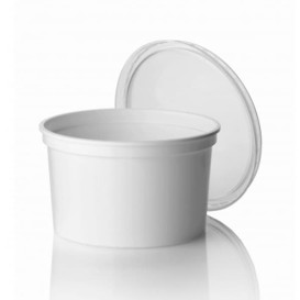 Plastic Deli Container White PP 500ml Ø11,5cm (50 Units)