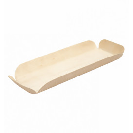 Wood Backing Tray Rectangular 22,5x11x3 cm (50 Units)