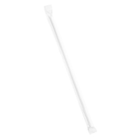 Paper Straw Straight White Wrapped whit a White Sleeve Ø0,6cm 21cm (6000 Units)