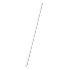 Paper Straw Straight White Wrapped whit a White Sleeve Ø0,6cm 21cm (6000 Units)